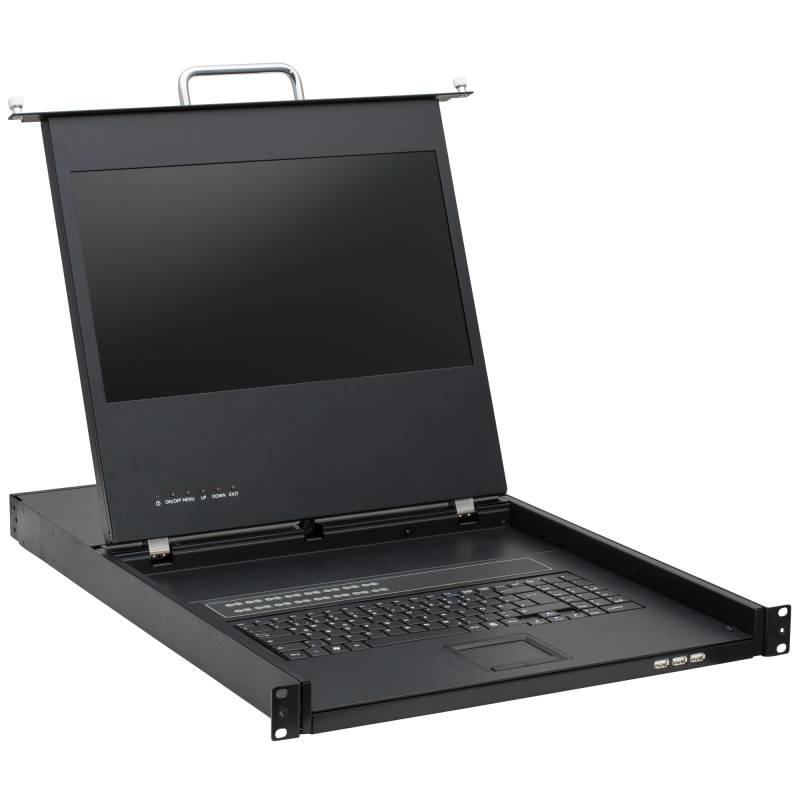Haitwin-Delphin AW-1716HD - 1HE 17,3" FULL HD TFT KVM-Console with 16-Port KVM-Switch